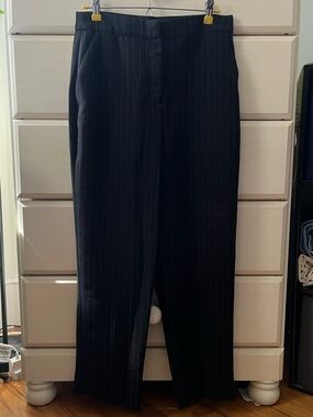 Express Black Pinstripe Men's Dress Trousers